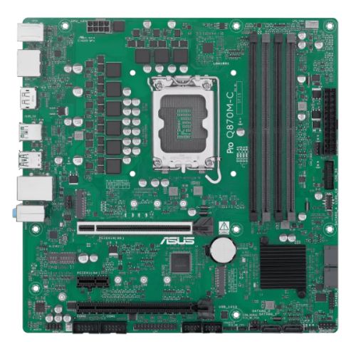 Asus PRO Q870M-C-CSM - Corporate Stable Model, Intel Q870, 1851, Micro ATX, 4 DDR5, HDMI, 2 DP, GB LAN, 2x M.2 Asus PRO Q870M-C-CSM - Corporate Stable Model, Intel Q870, 1851, Micro ATX, 4 DDR5, HDMI, 2 DP, GB LAN, 2x M.2